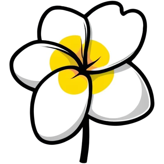 beautiful plumeria flower emoji