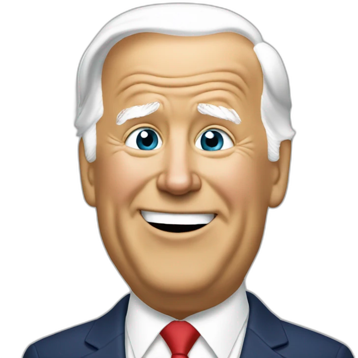 Joe Biden embrassant Trump emoji