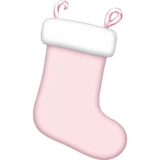  light pink Christmas stocking emoji