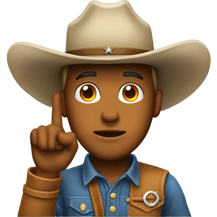 the cowboy emoji face saluting emoji