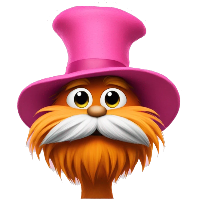 Lorax with pink hat emoji