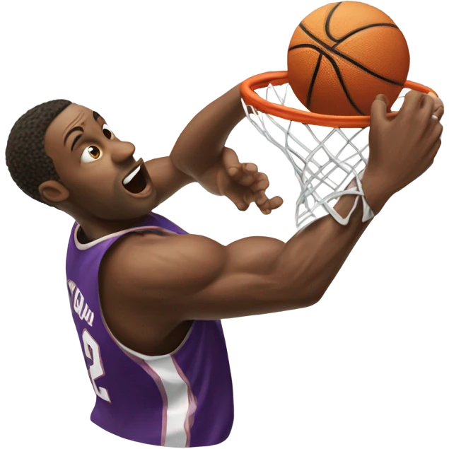 Me slam dunking a basketball  emoji