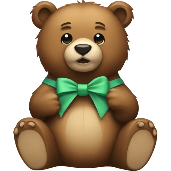 Bear with a bow emoji