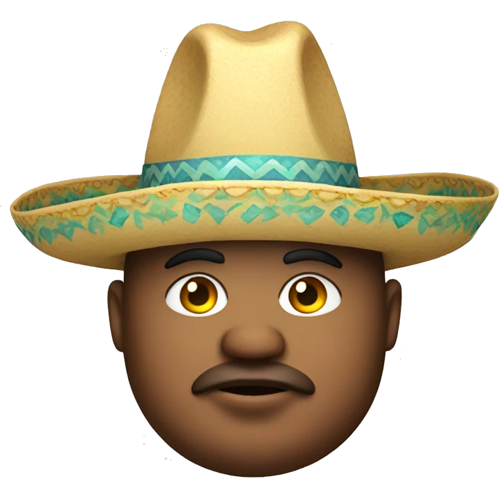 A fat person wearing a sombrero emoji