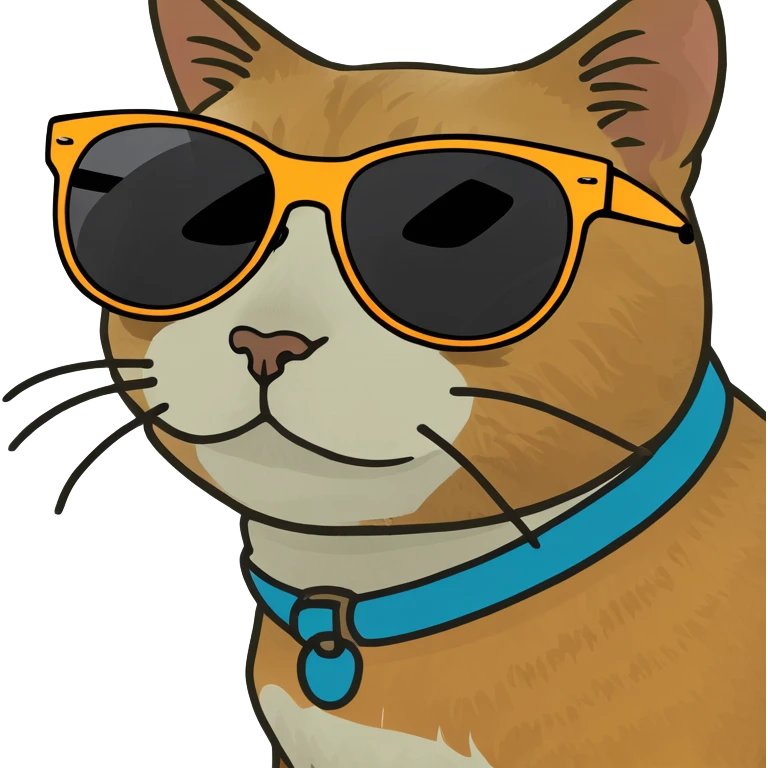 Cat with sunglasses emoji