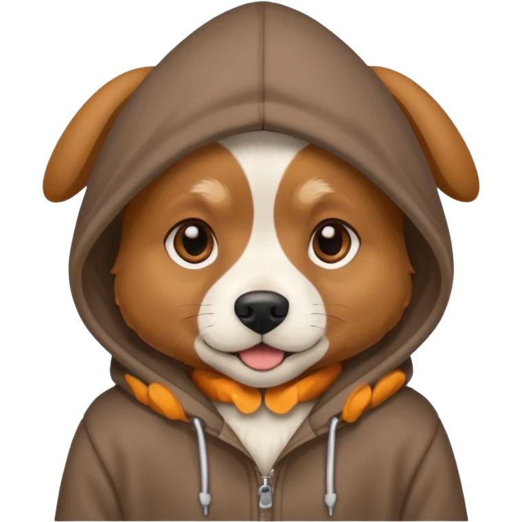Dog with a hoodie emoji
