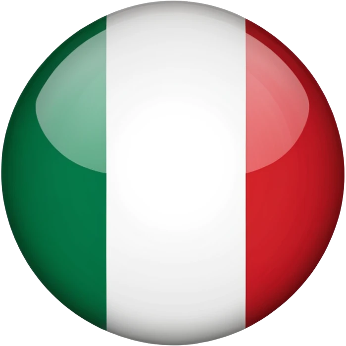 Italy flag in a circular shape emoji