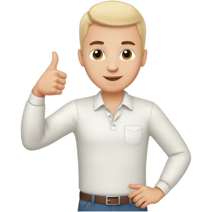 ligth man giving thumbs up full body emoji