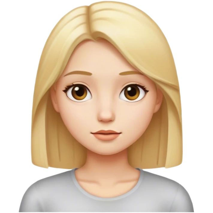 A girl with blonde straight hair  emoji