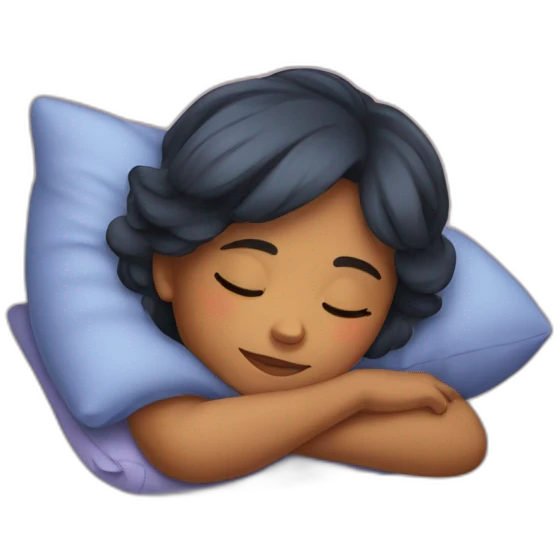 young girl napping emoji