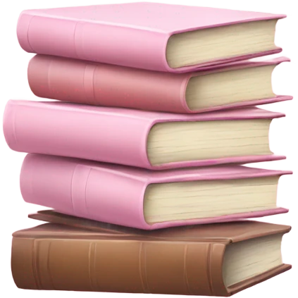 light pink stack of books emoji