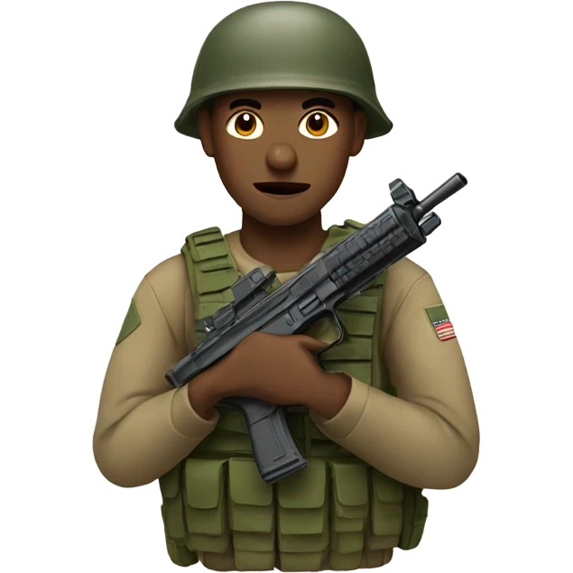 Soldier with a gun emoji