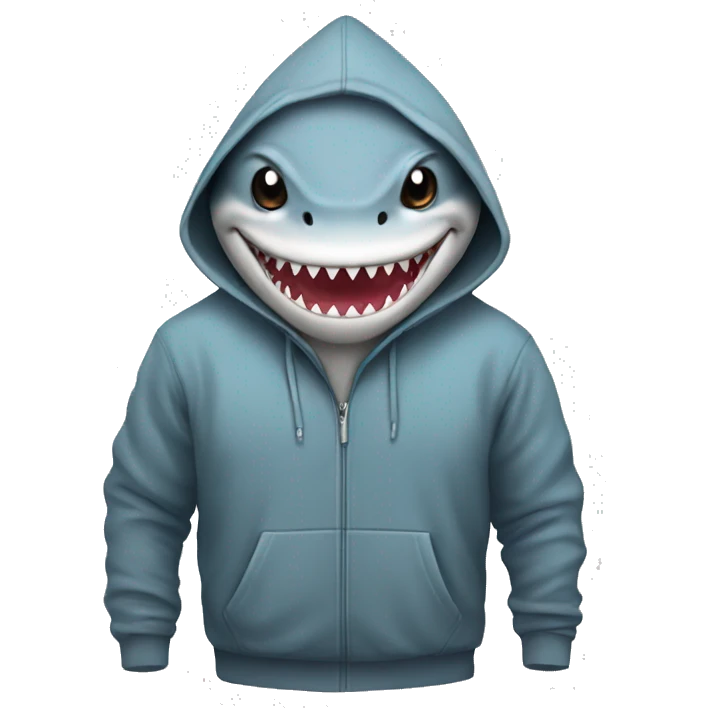 Shark wearing a hoodie  emoji