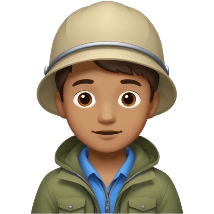 Boy, Mountain Campers. emoji