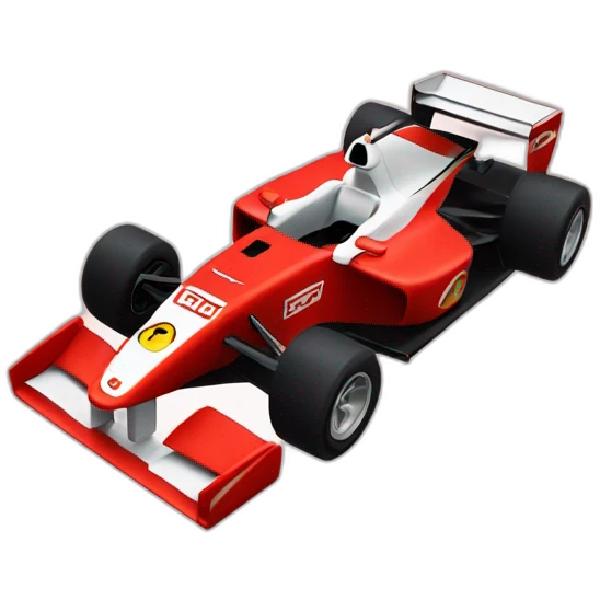 cartoonish red formula 1 car emoji