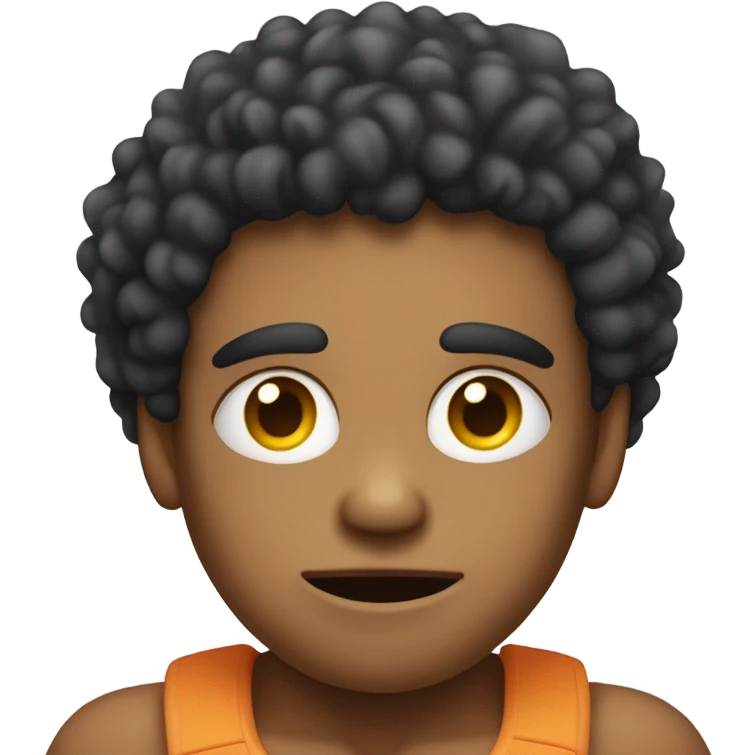 Its a sick boy with many pimples and big muscles he also has big Afro  emoji