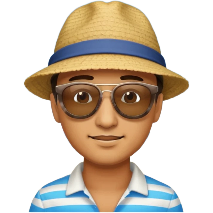 A man suntanning at the beach  emoji
