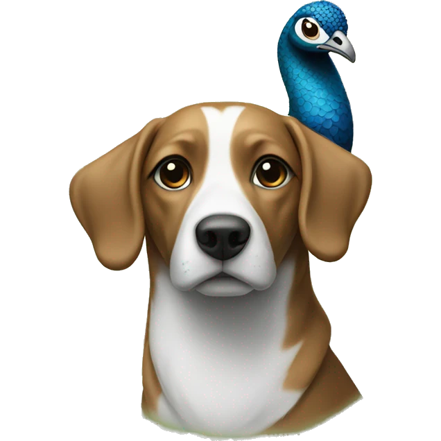 dog with peacock emoji