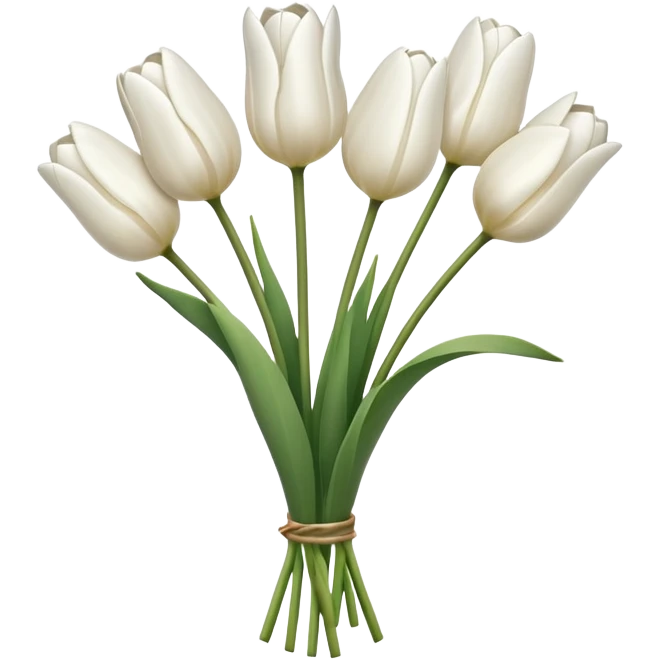 White tulips emoji