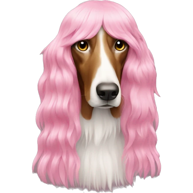 chic-borzoi-in-a-pink-wig emoji