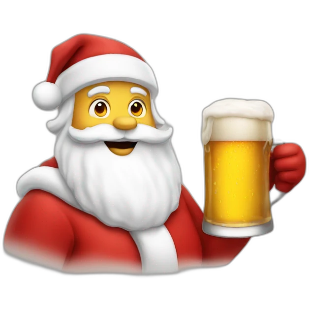 santa with a Taymans beer emoji