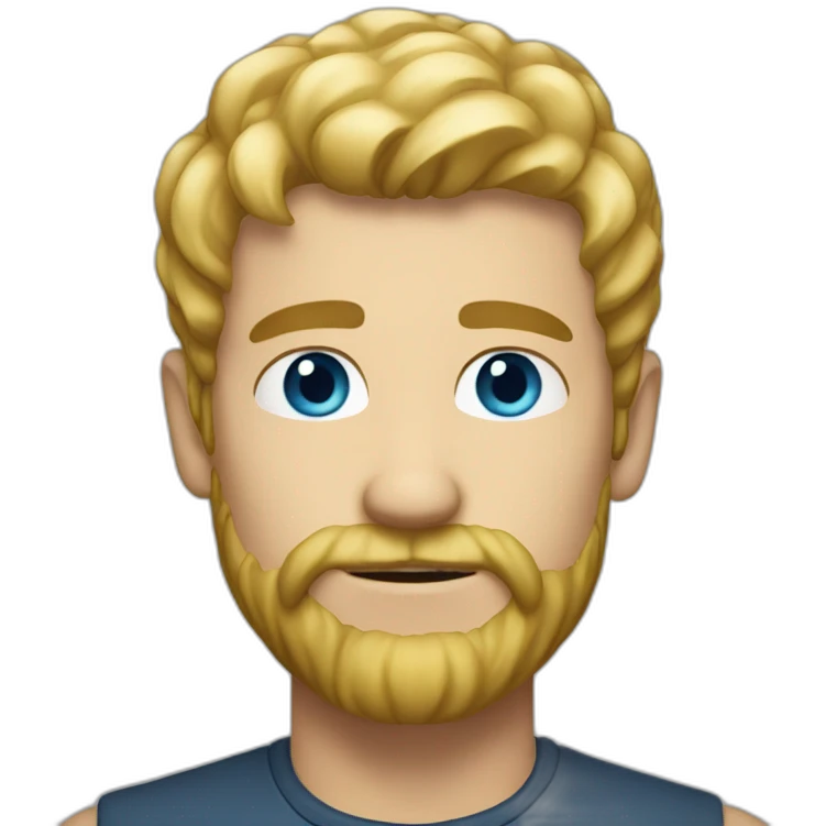 make blonde man, have blonde beard and blue eyes emoji