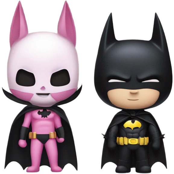 batman and kuromi from hello kitty holding hands  emoji