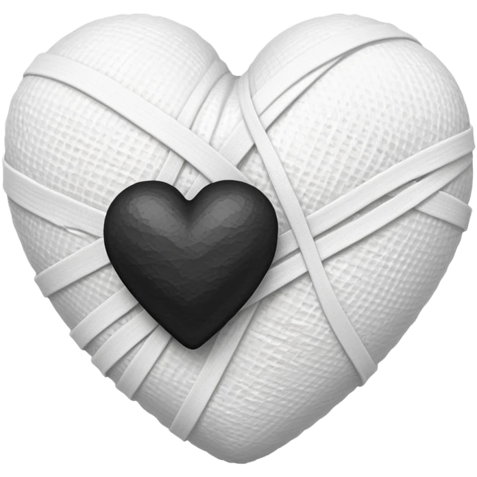 bandaged black heart emoji
