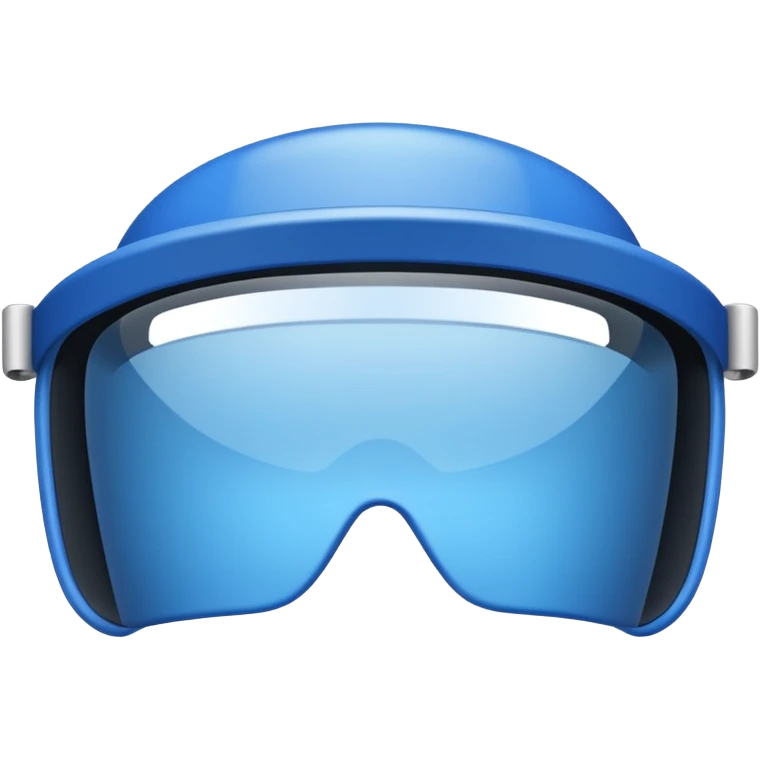 a blue rectangle with the text "visor" written on it emoji