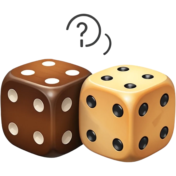 a dice fingering a female dice emoji