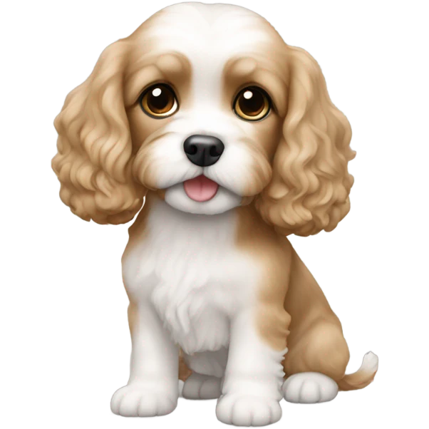 Cavachon with light brown emoji