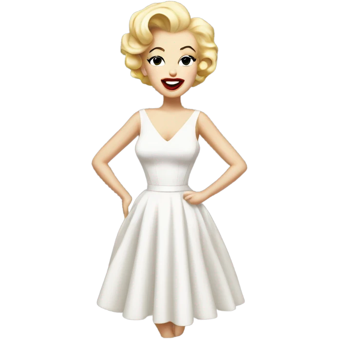 Marilyn monroe white dress emoji