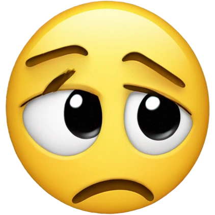 Sad crying emoji with emo hair and tears running down the face. One eye is covered by hair  emoji