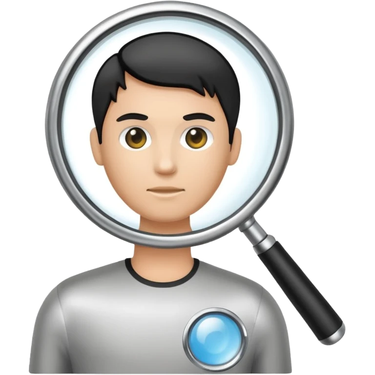 magnifying glass over a person icon emoji