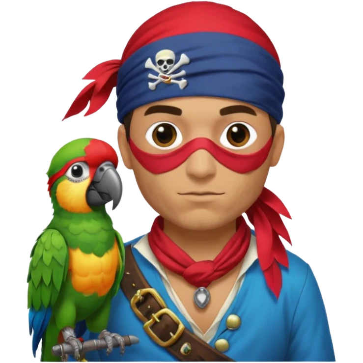pirate and parrot emoji