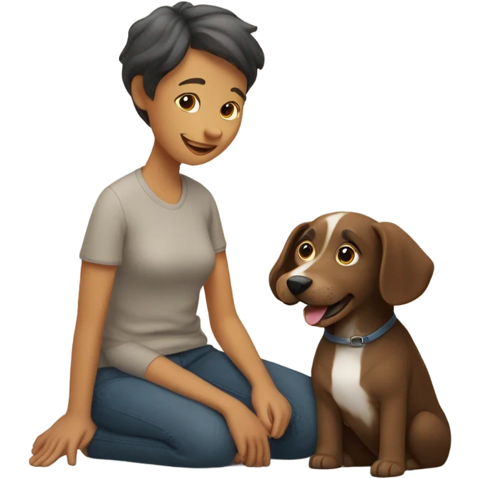 My love with dog emoji