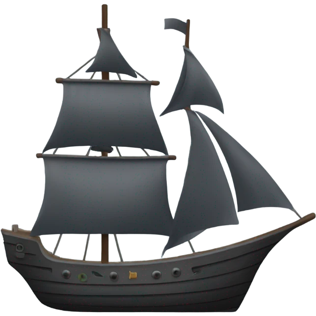 dark gray ship emoji