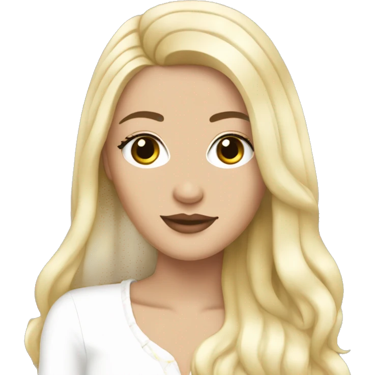 Chanel white girl with long black hair  emoji