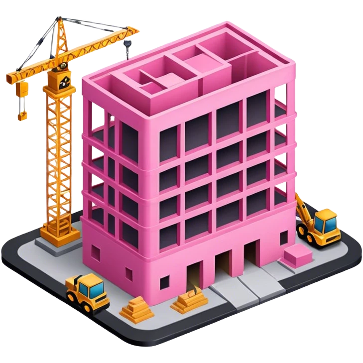 Pink construction  emoji