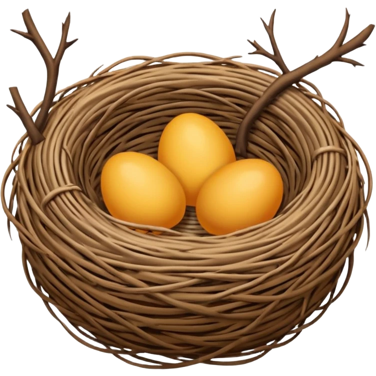 nest, negative:eggs emoji