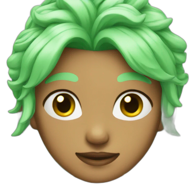 Ice spice with green hair emoji