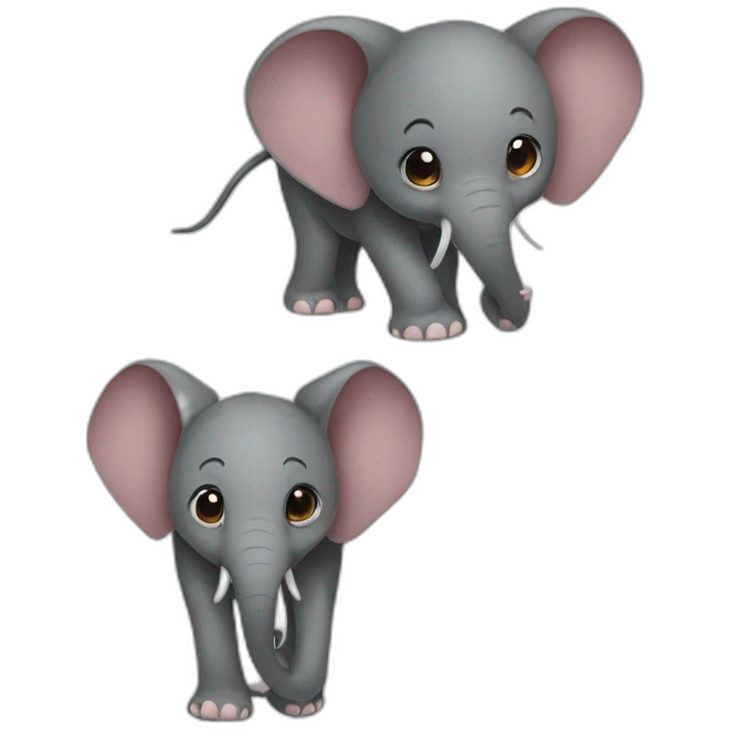 Half elephant half mouse emoji