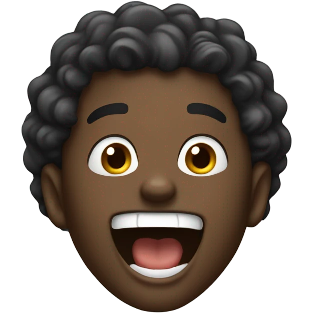 Black guy with waves yelling  emoji