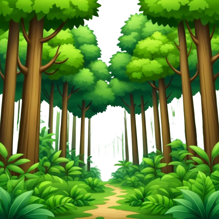 lush green forest with trees emoji