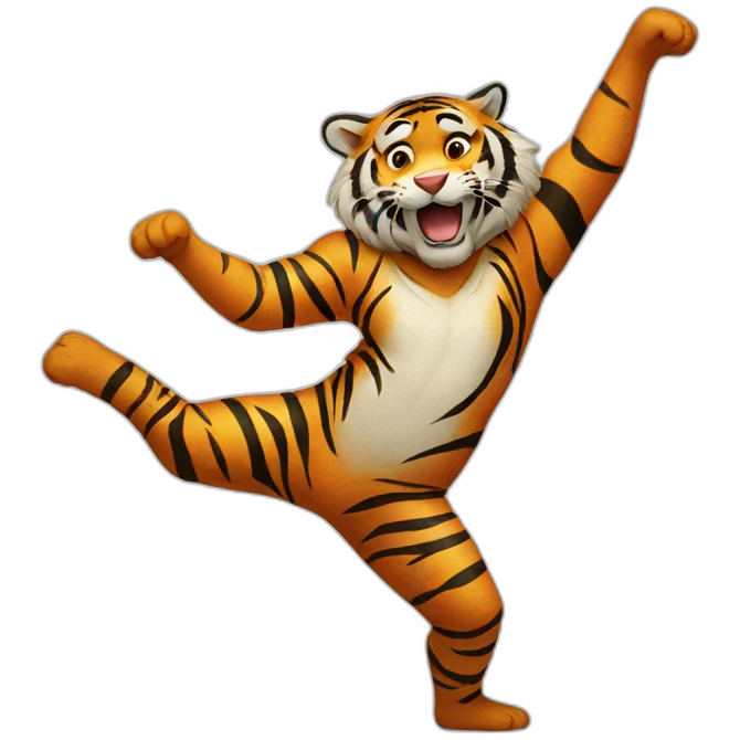 Tiger dance emoji