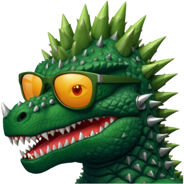 Godzilla wearing sunglasses emoji