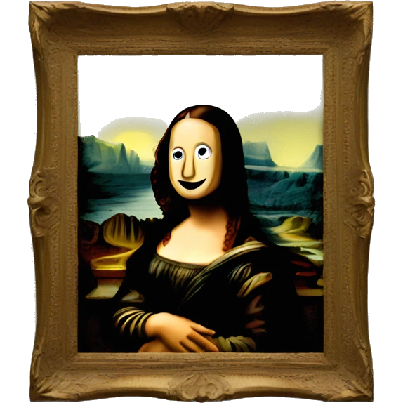 Famous mona lisa painting emoji