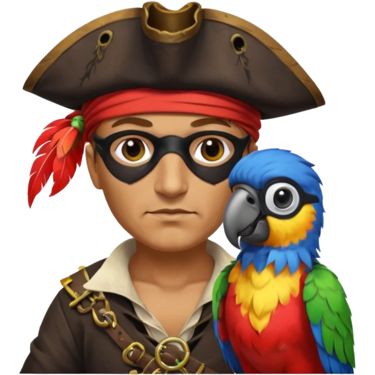 pirate and parrot emoji