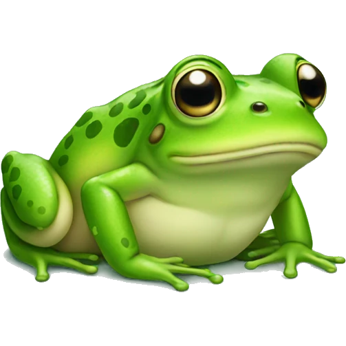 realistic kawaii frog emoji