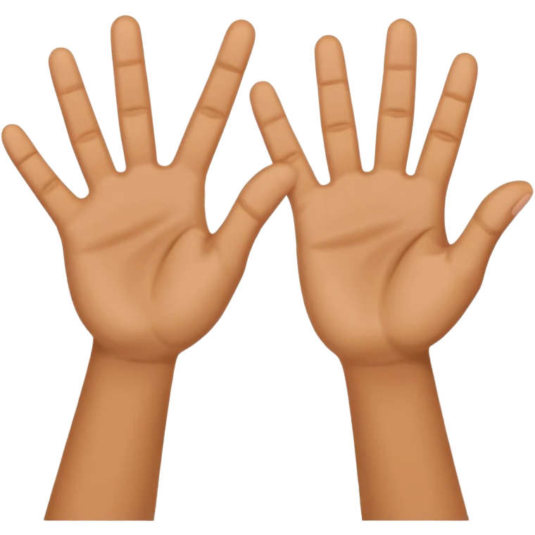 Two hands high-fiving emoji